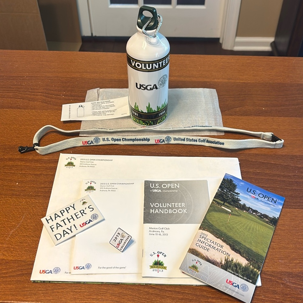 US Open Golf 2013 Water Bottle & Volunteer Memorabilia